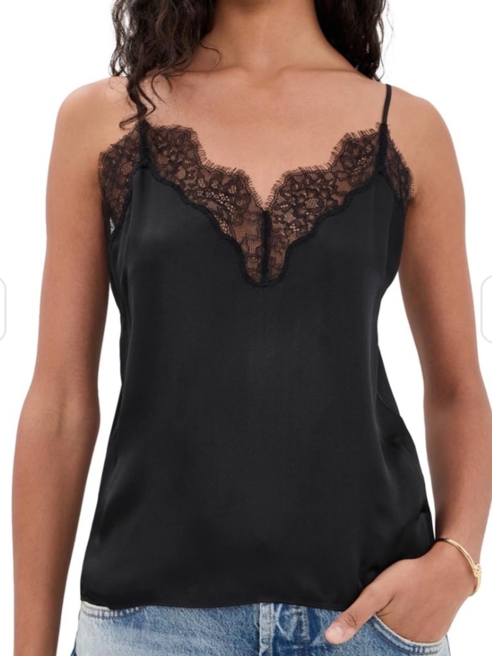ANINE BING Women's Mael Camisole, Black, L